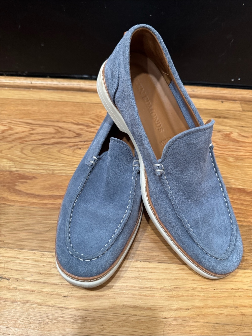 Allen Edmonds “Wilder” Slate Blue Suede Slip-On Loafers 9.5 D